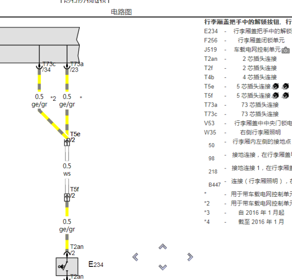 2018年POLO后备箱电路图