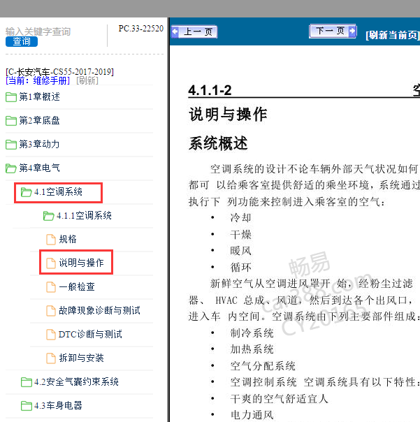 2019年长安CS55空调功能概述