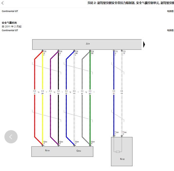2011年宾利欧陆GT气囊电路图