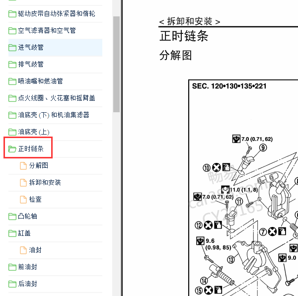 2015年途乐发动机正时