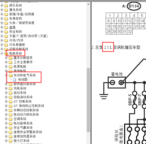 2009年斯巴鲁森林人发动机电路图