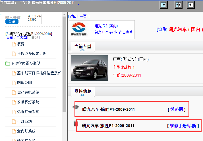 2009-2011年黄海旗胜F1电路图和维修手册