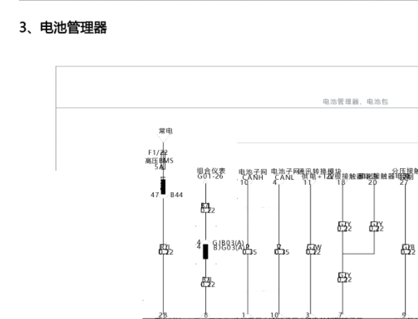 2019年比亚迪秦PROEV整车控制器等电路图