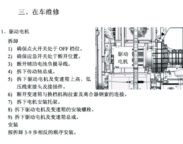 2016年瑞驰EK05 动力驱动和动力电池维修手册