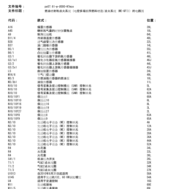 2014年奔驰斯玛特精灵发动机电路图