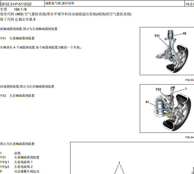 2006年奔驰GL450减震器部件位置