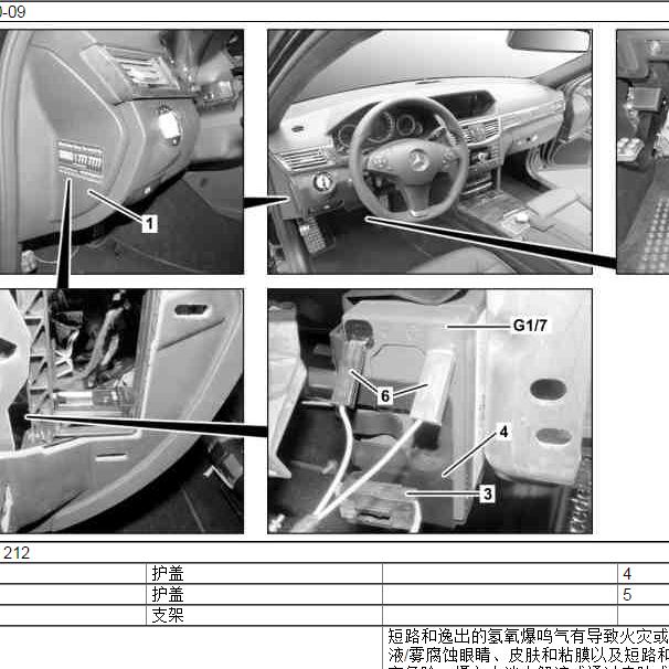 2016年奔驰CLS260 附加蓄电池位置.