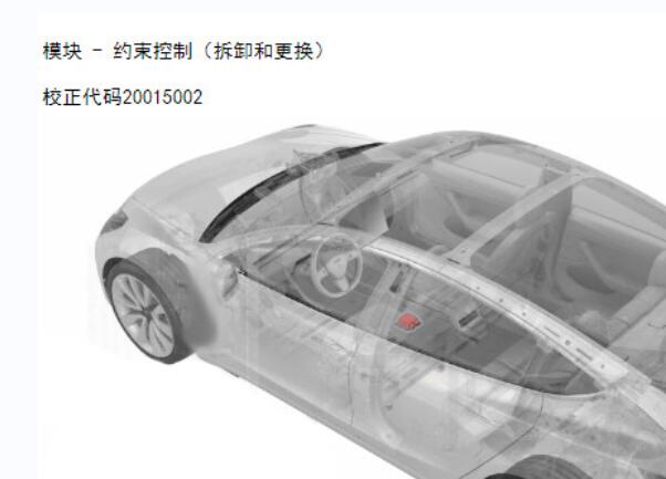 2021年特斯拉Model3 模块位置