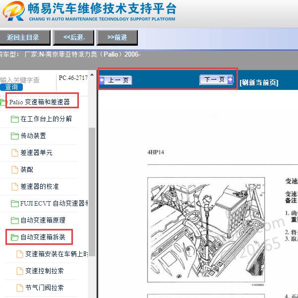 2006年菲亚特派力奥自动变速箱维修手册