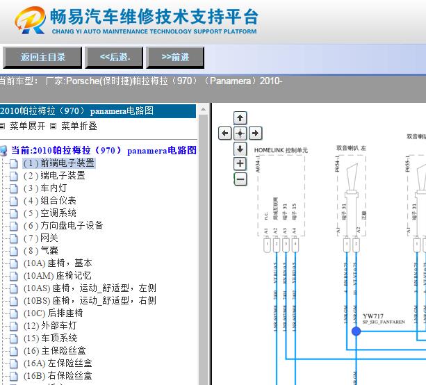 2010年保时捷帕拉梅拉电路图