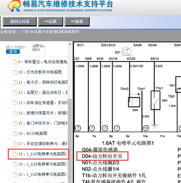2011年中华骏捷CROSS电动转向电路图