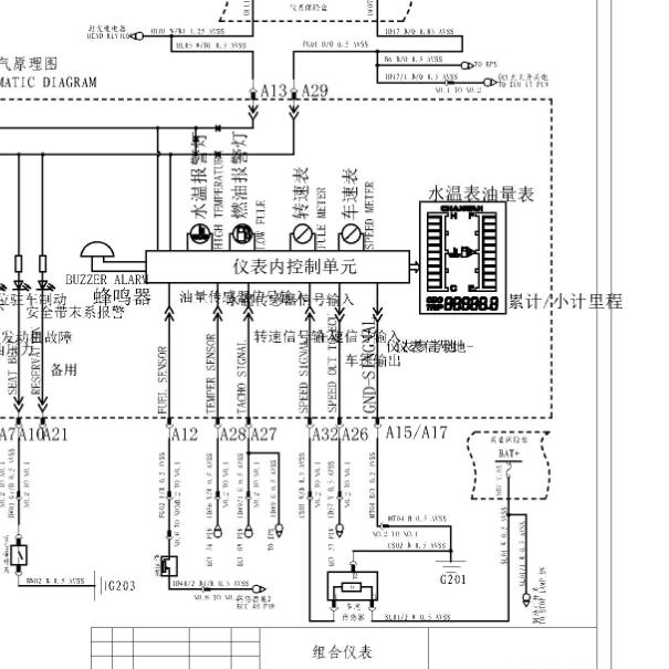2012年长安星光4500仪表电路图