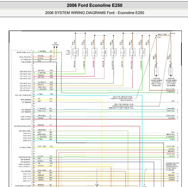 2006年福特E250发动机电路图