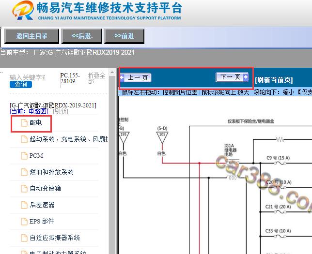 2019-2021年广汽讴歌RDX网络电路图