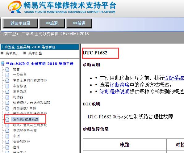 2018年别克英朗P1682故障码资料