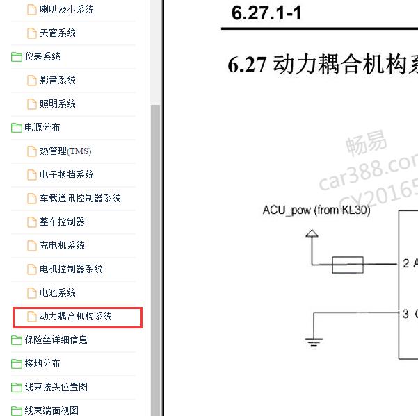 2017-2018年长安逸动PHEV耦合控制电路图