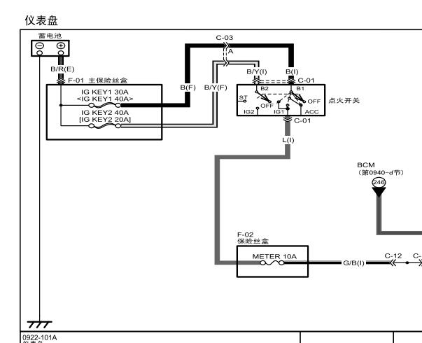 2008年马自达5 仪表电路图