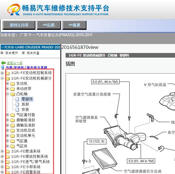 2010-2011年丰田普拉多 1GR发动机维修手册
