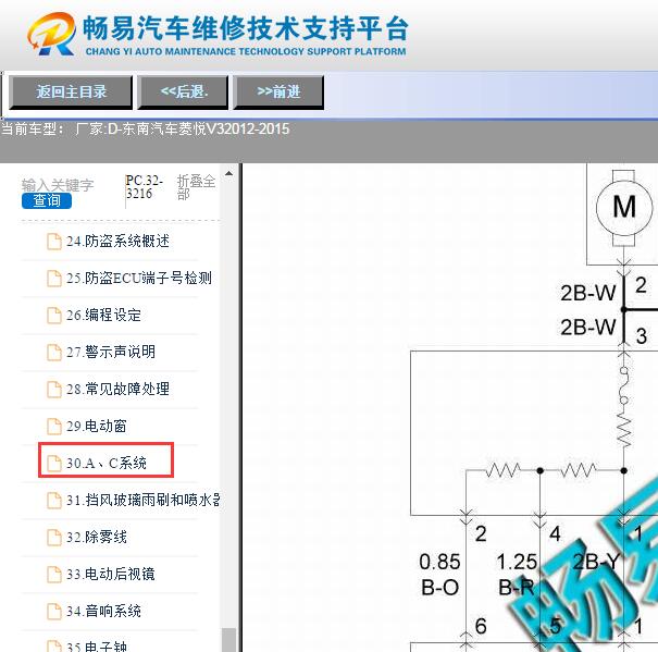 2012-2015年东南菱悦V3空调电路图