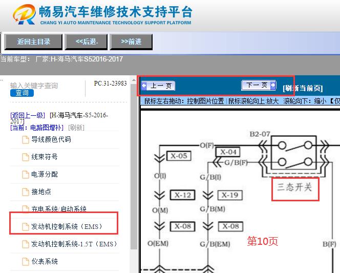 2016-2017年海马S5空调压力开关电路图