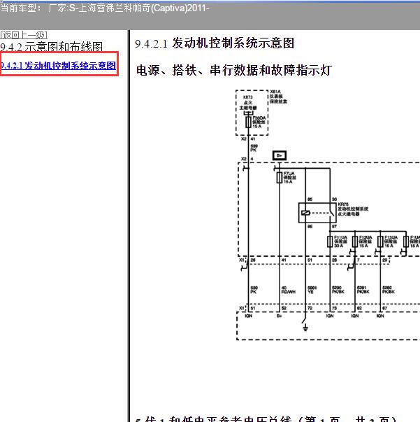 2011年雪佛兰科帕奇3.2发动机电路图