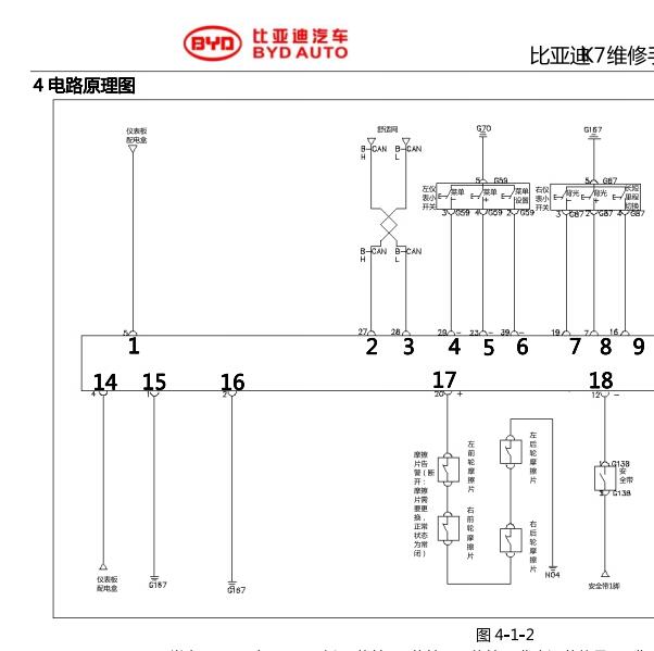 2015年比亚迪K7仪表电路图与维修手册