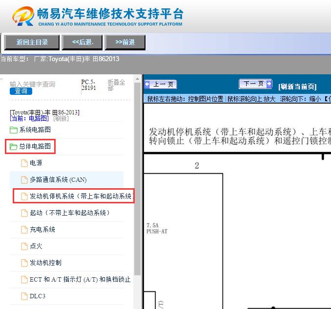 2013年丰 田86 启动电路图