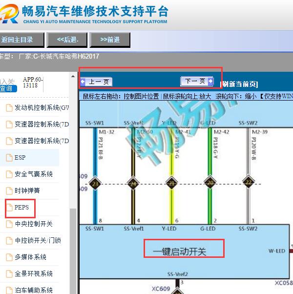 2017年长城哈弗H6一键启动电路图