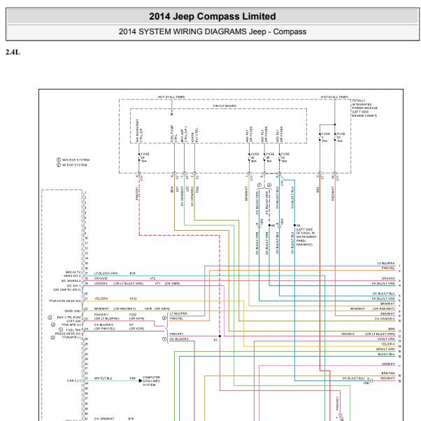2014年JEEP指南者2.4发动机电路图