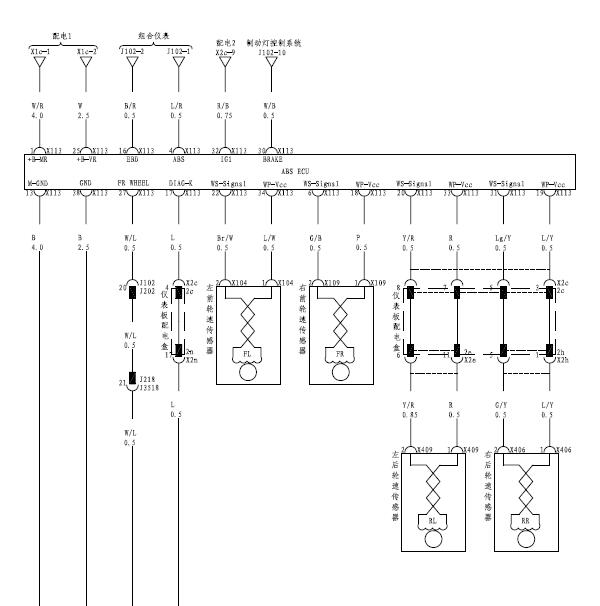 2010年比亚迪F6 ABS电路图