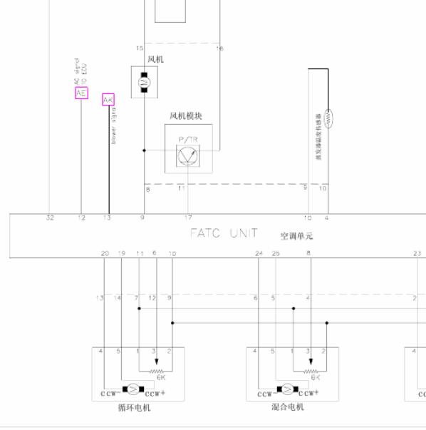 2012年长安逸动空调电路图
