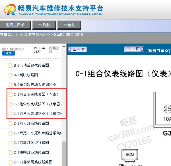2011年长安铃木雨燕仪表电路图