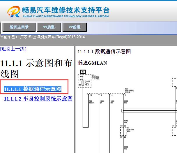 2013-2014年别克君威网络通讯电路图