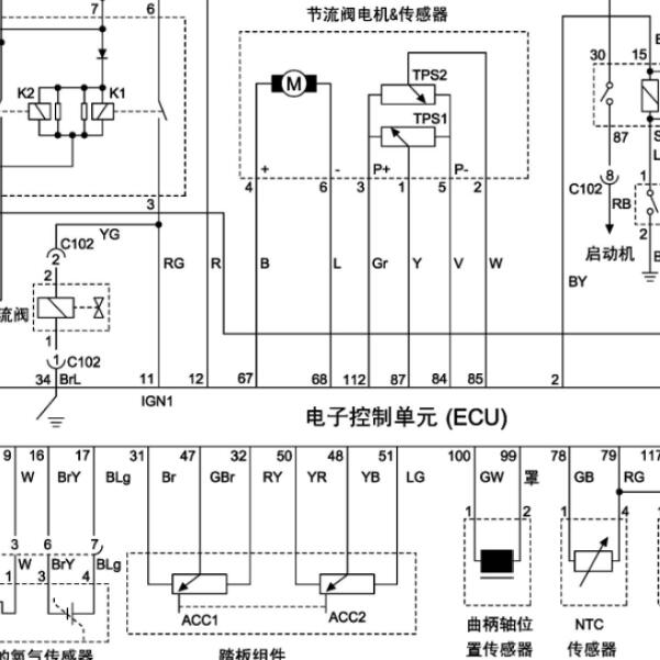 伊斯坦纳发动机保险电路图