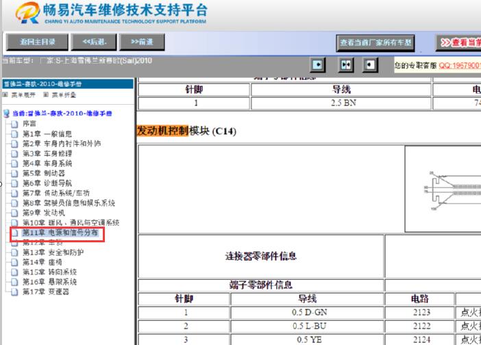 2010年雪佛兰赛欧发动机针脚资料