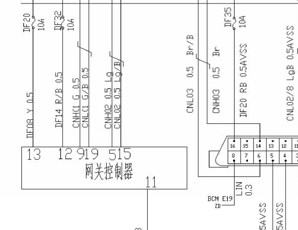 2017-2018年长安欧尚A800通讯电路图