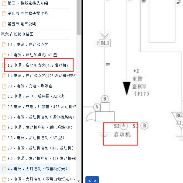 2010年比亚迪F3启动机电路图.