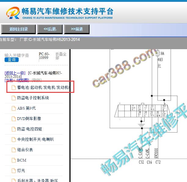 2013-2014年哈弗H5诊断OBD电路图