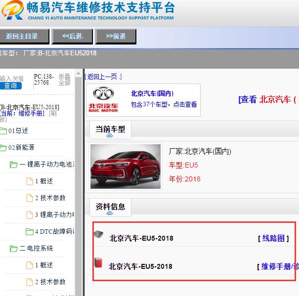 2018年北京汽车EU5全车维修手册