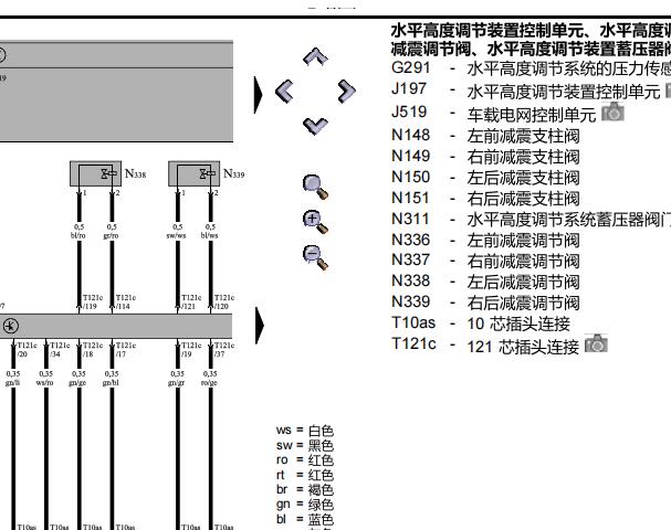 2009年大众辉腾悬挂系统电路图