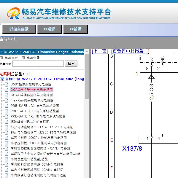 2010奔驰E260全车电路图