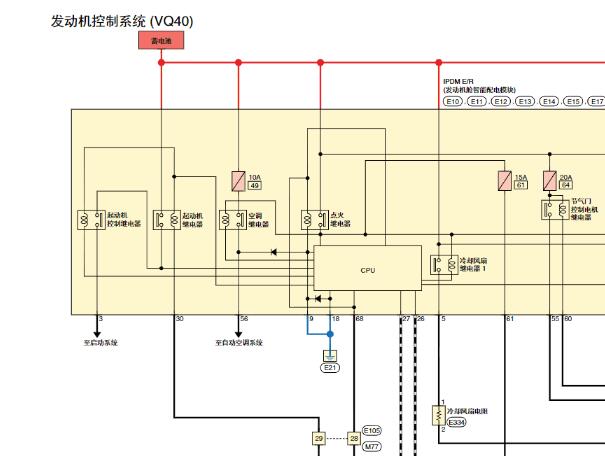 2017年日产途乐发动机和车身电路图