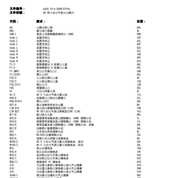 2019年奔驰C260L  48伏混动的48伏线路