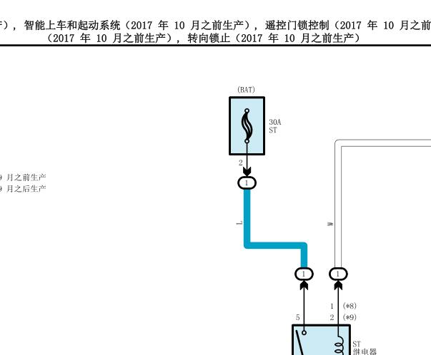 2015年丰田酷路泽无钥匙系统电路图