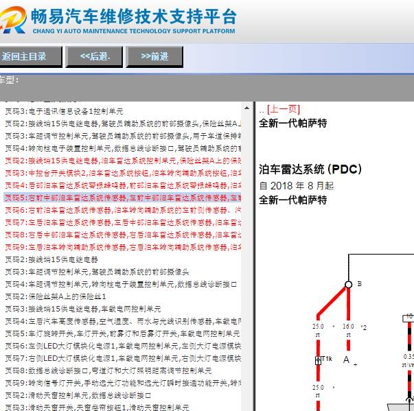 2021年帕萨特混动雷达电路图