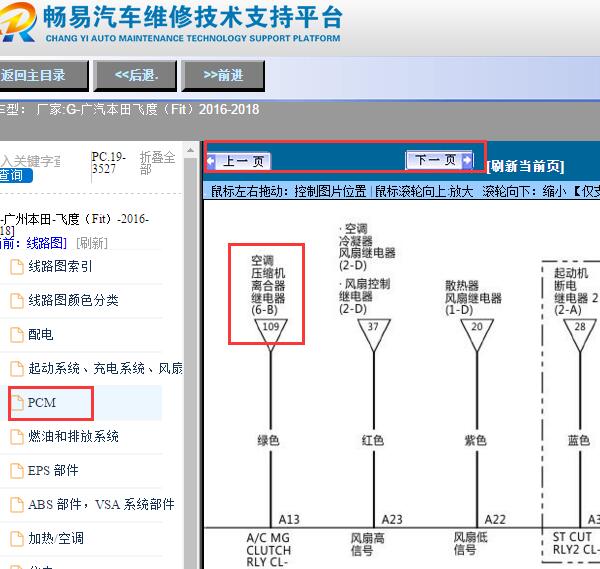 2016-2018年本田飞度发动机电路图