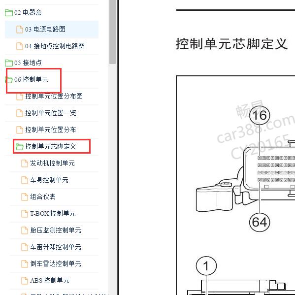 2015-2016年广汽传祺GS4发动机针脚