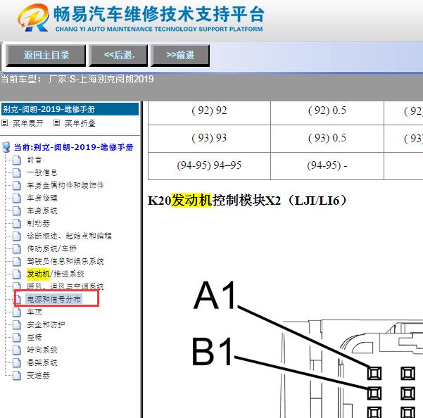 2019年别克阅朗发动机针脚