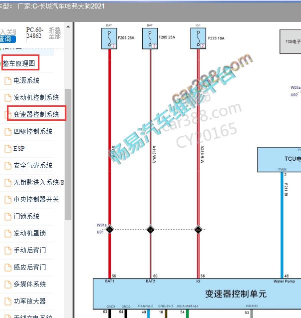 2021年哈弗大狗变速箱电路图