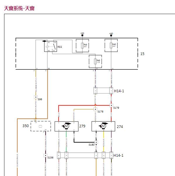2018年观致5天窗电路图